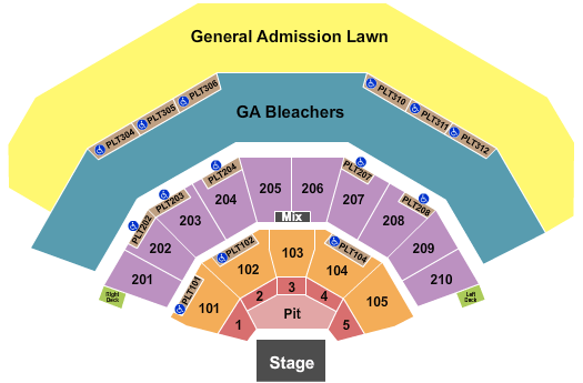 American Family Insurance Amphitheater Cage The Elephant Seating Chart
